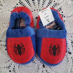 NWT Marvel Kids Spiderman Toddler Slippers Sz M (7/8)